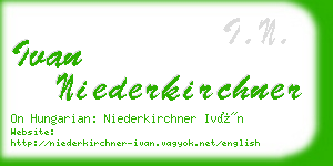 ivan niederkirchner business card